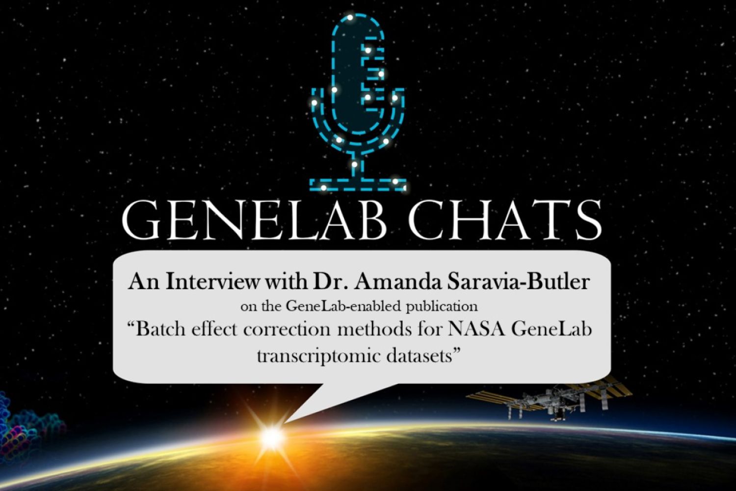 GeneLab Chats Title Slide for Dr Amanda Saravia-Butler