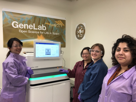 GeneLab Sample Processing Lab team and sequencer