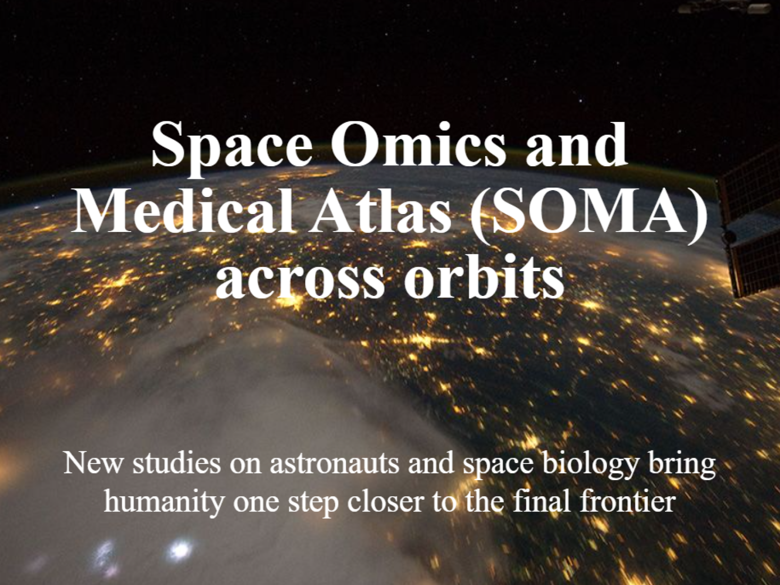 Space Omics and Medical Atlas Splash Page