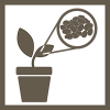 Microbes on plant icon